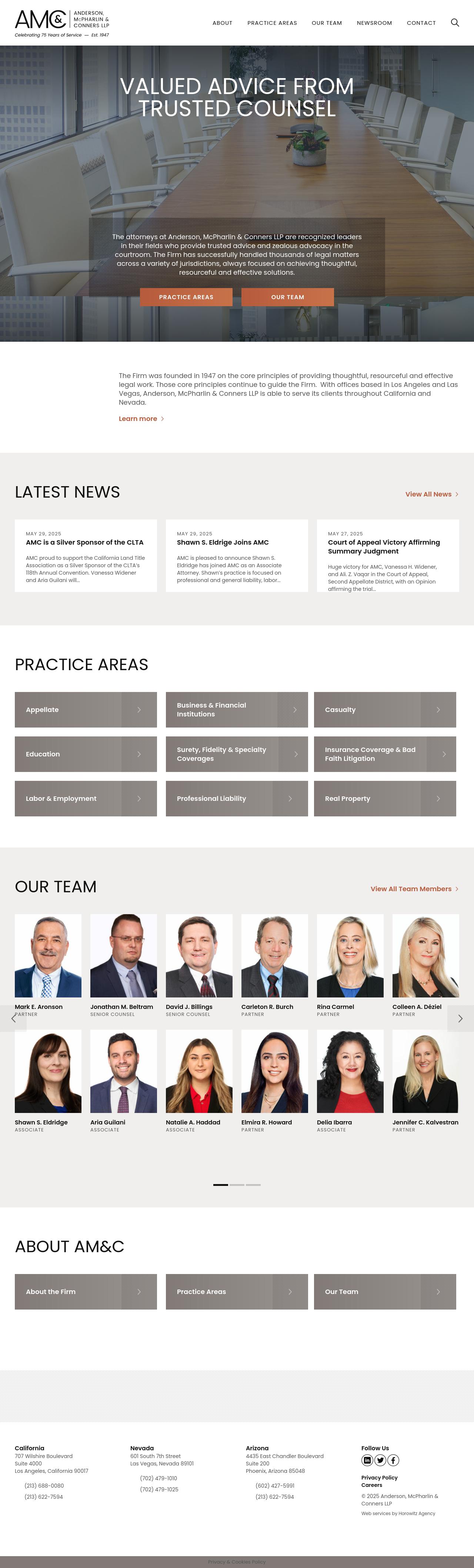 Anderson, McPharlin & Conners LLP - Ontario CA Lawyers