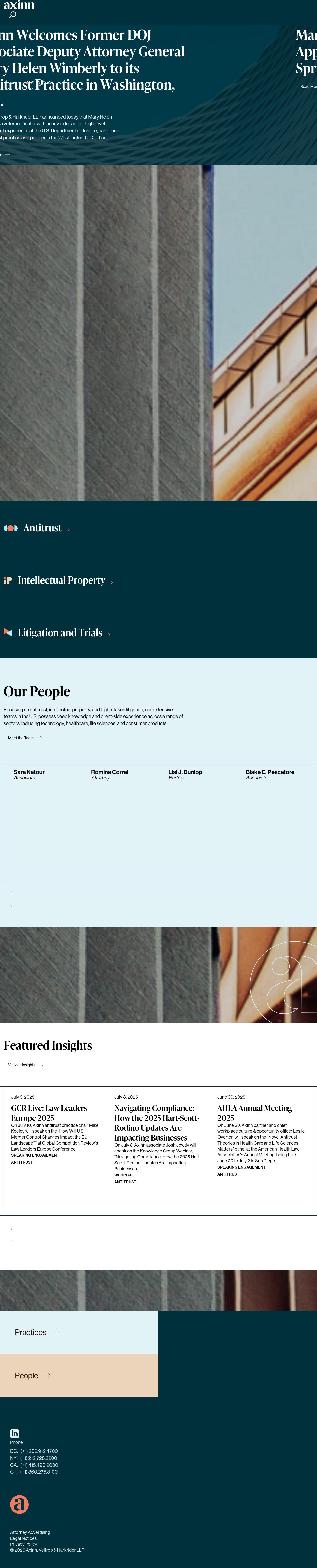 Axinn, Veltrop & Harkrider LLP - New York NY Lawyers