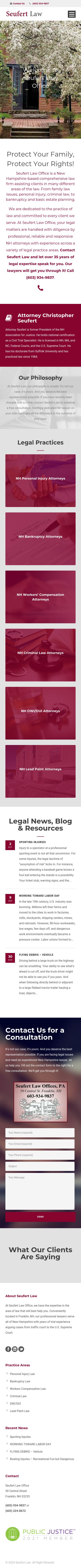 Seufert Law Offices, PA - Franklin NH Lawyers