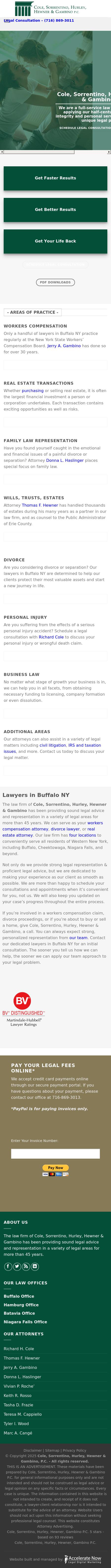 Cole, Sorrentino, Hurley, Hewner & Gambino, P.C. - Batavia NY Lawyers