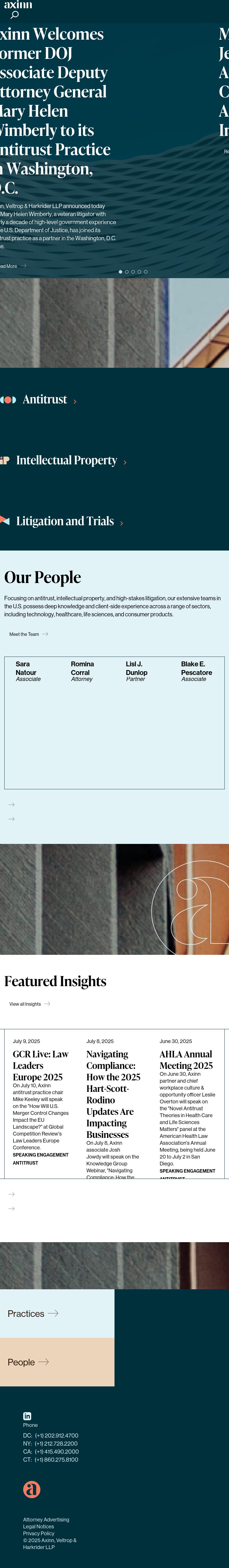 Axinn, Veltrop & Harkrider LLP - New York NY Lawyers