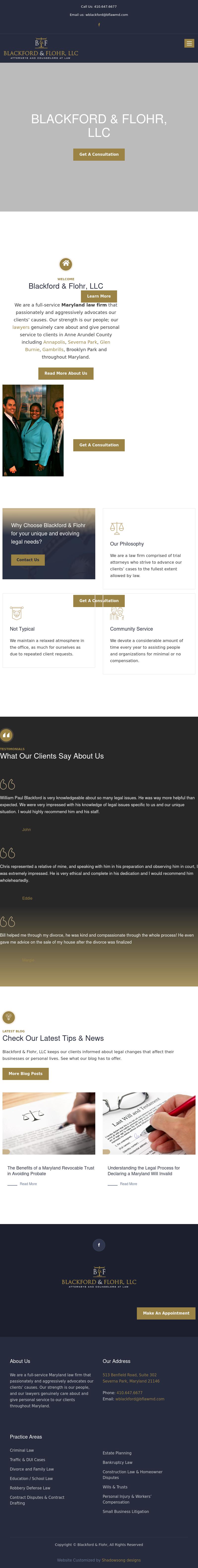 Blackford & Flohr, LLC - Towson MD Lawyers