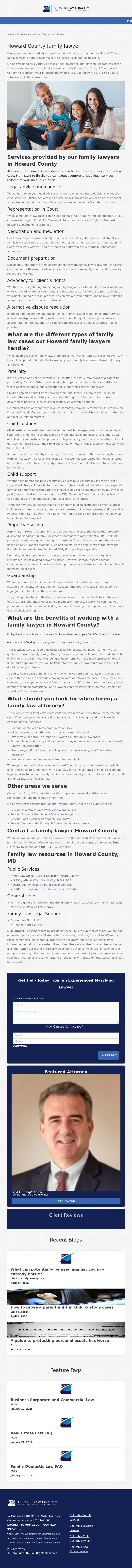 Howard County Family Lawyer - Columbia MD Lawyers