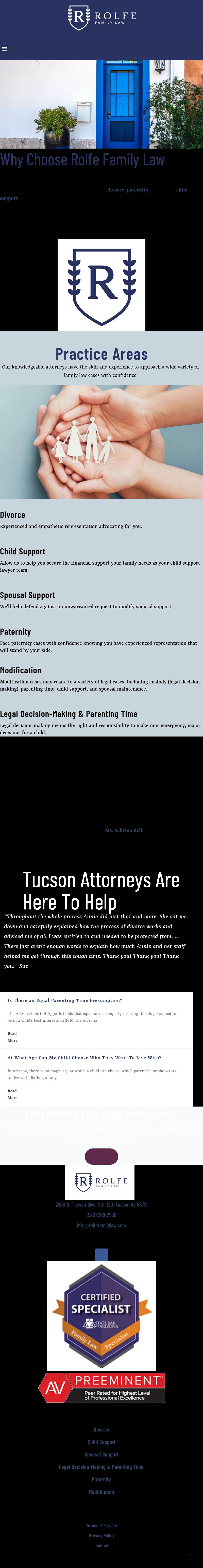 Law Offices of Annie M. Rolfe - Tucson AZ Lawyers