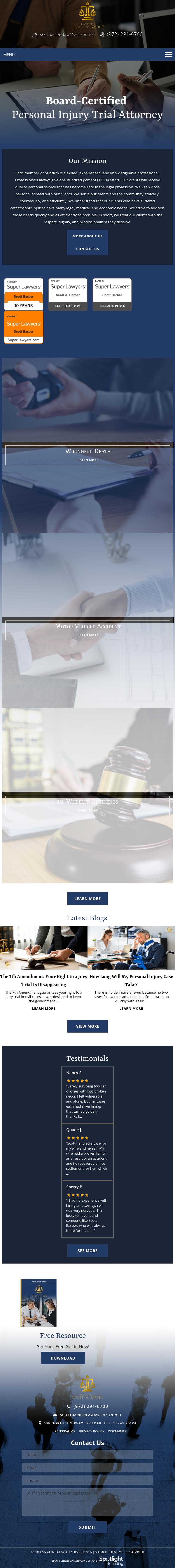 The Law Office of Scott A. Barber - Cedar Hill TX Lawyers
